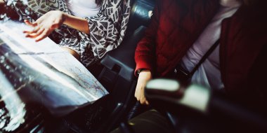 Arkadaş grubu turistik harita