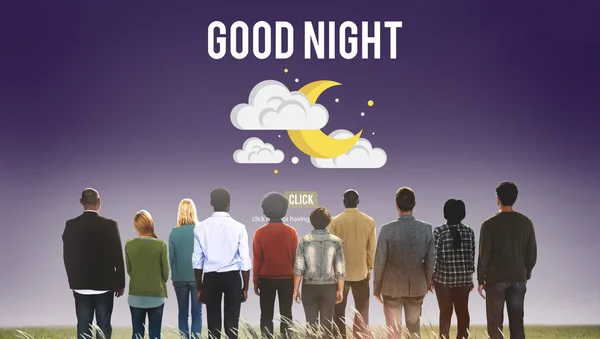 Multiethnic People and Good Night — Stock Photo, Image