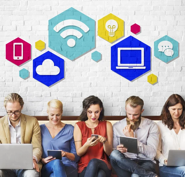 Diversity People and Internet Connection Concept — Stock Photo, Image