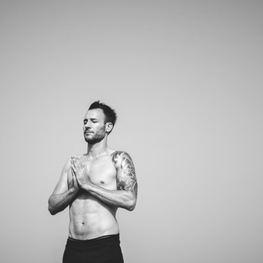 Yoga, meditasyon pratik adam