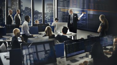 çalışma iş adamları ve borsa