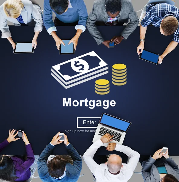 Business People and Mortgage Concept — Stock Photo, Image