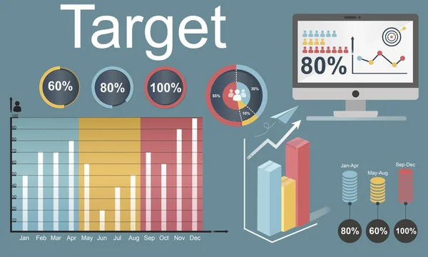 Plantilla con concepto Target —  Fotos de Stock