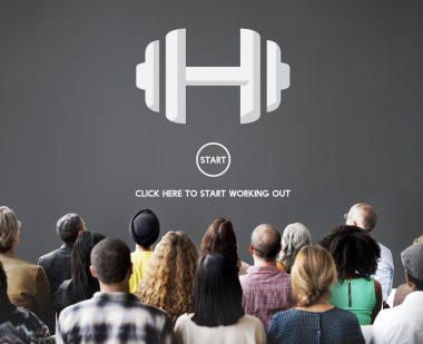 insanlar dumbbell ile Semineri