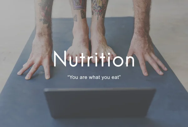 Mens en voeding dieet Concept — Stockfoto