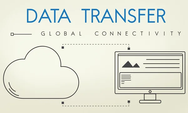 Vorlage mit Datenübertragungskonzept — Stockfoto