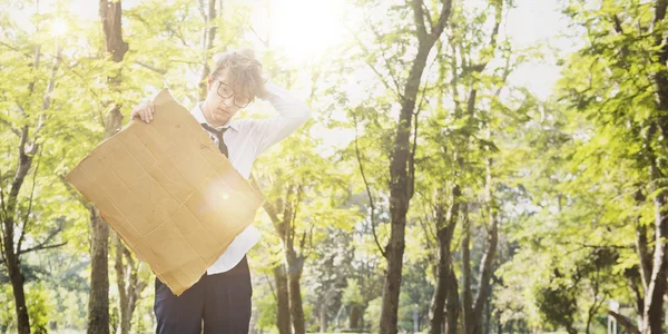 Empresario con vacío en blanco — Foto de Stock