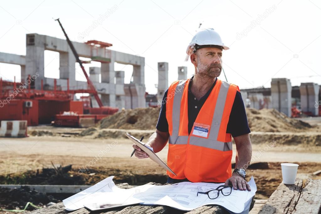 Construction Worker in building site