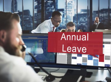 iş kişi çalışıyor ve yıllık bırakın