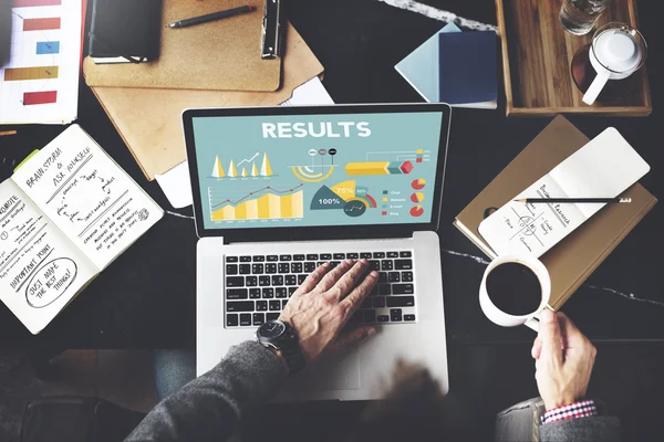 Person typing on laptop keyboard — Stock Photo, Image