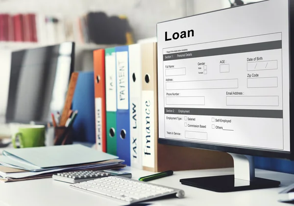 Screen with text : Loan — Stock Photo, Image