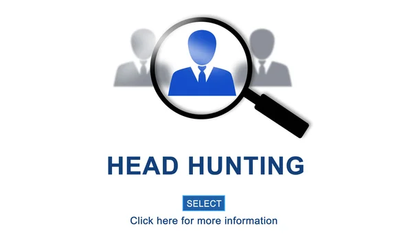 Modelo com conceito de caça cabeça — Fotografia de Stock