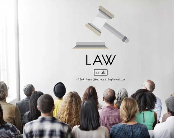 Personas en el seminario con la ley — Foto de Stock