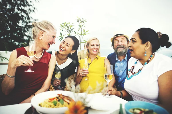 Friends hanging out on party — Stock Photo, Image