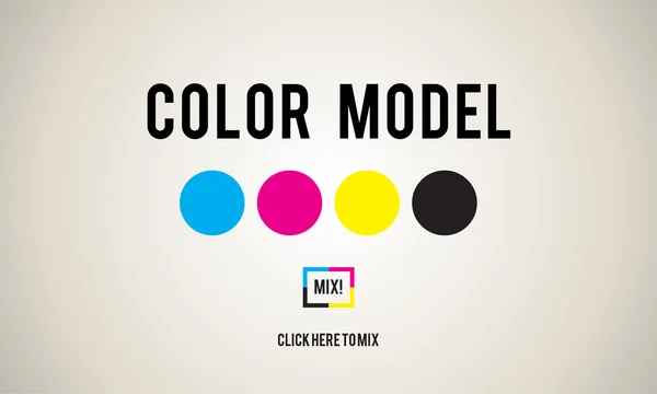 Szablon z koncepcją modelu kolorów — Zdjęcie stockowe