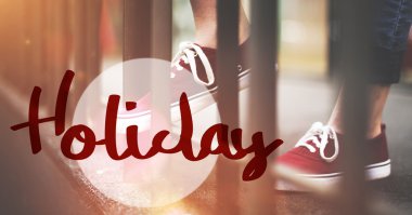 Kadının bacakları açık havada bakış