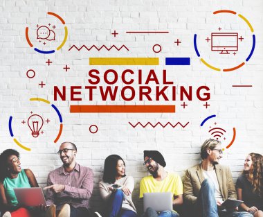 çeşitlilik arkadaşlar sosyal duvarının yakınında