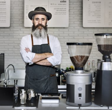 yakışıklı barista Cafe