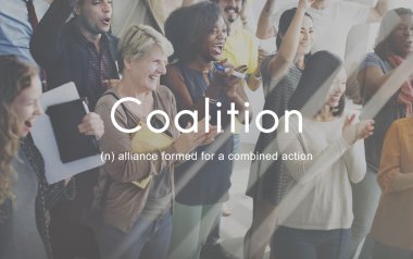 insanlar applauding ve koalisyon