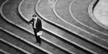 İş adam Check zaman