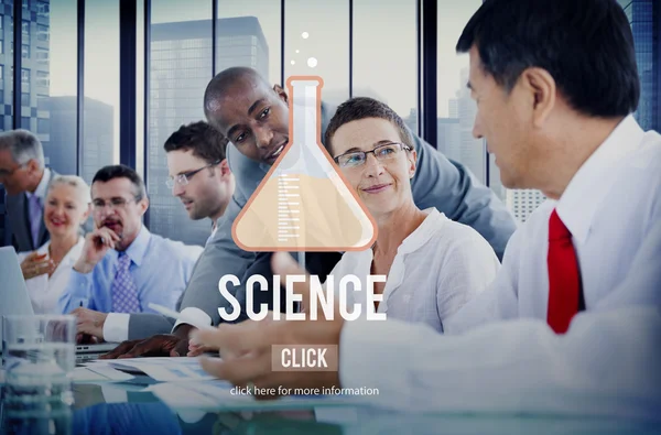 Gente de negocios y concepto de ciencia — Foto de Stock
