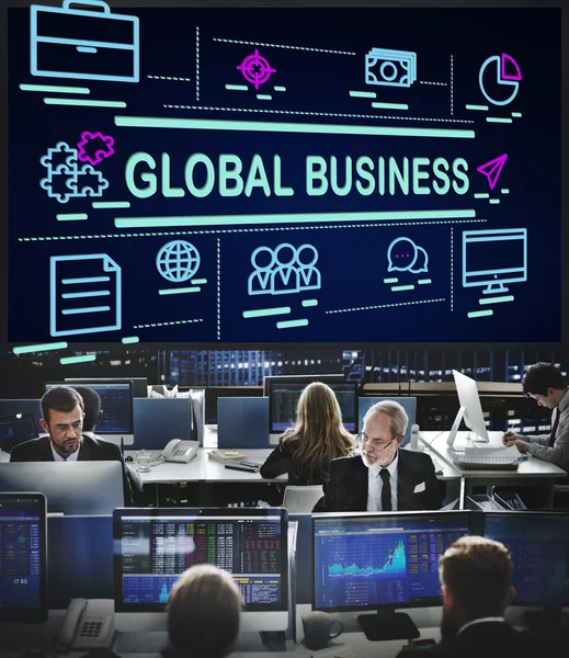 Gente de negocios trabajando y negocios globales —  Fotos de Stock