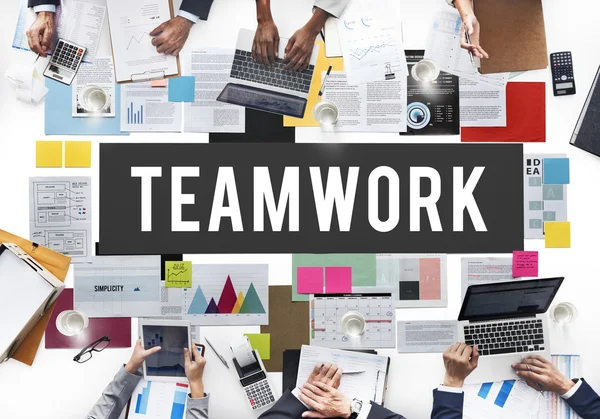 Team of business people working in office — Stock Photo, Image