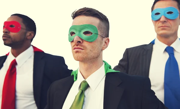 businessmen in Superhero costumes