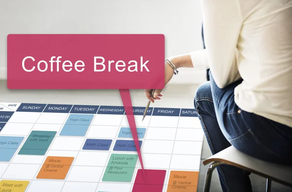 Cartel con Coffe Break Concept —  Fotos de Stock