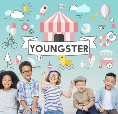 Çocuklar gülüyor ve eğlenin