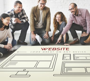 afiş ve Web sitesi çalışma tasarımcılar