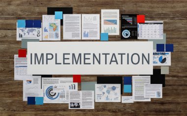 iş planı ahşap duvar üzerinde