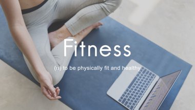 kadın ve Fitness açık havada kavramı