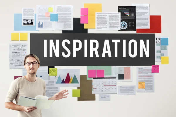 Empresário trabalhando com Inspiração — Fotografia de Stock