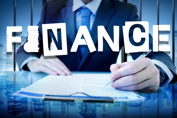 Man working with Finance Concept — Stock Photo, Image