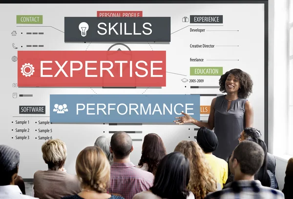 People at seminar with expertise — Stock Photo, Image