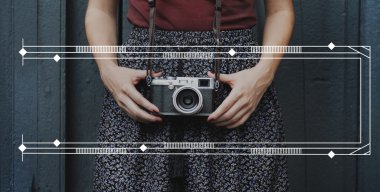 bağbozumu kamera kadınla