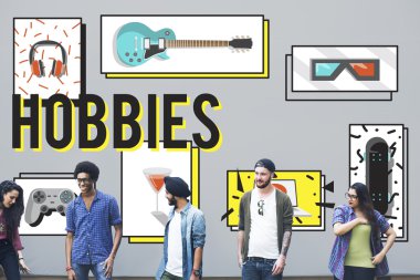 Grup farklı insan poz