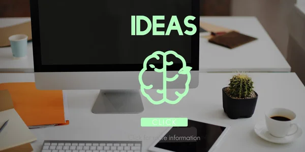 Creative Ideas and computer — Stock Photo, Image