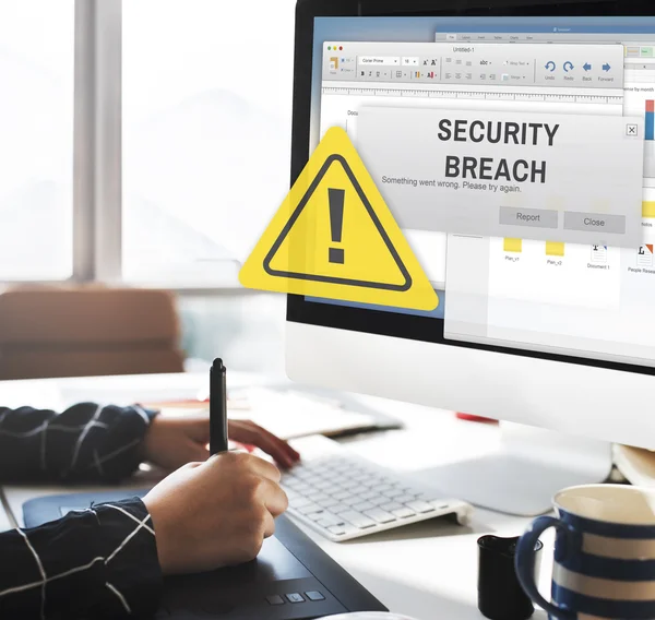 Person working with computer — Stock Photo, Image