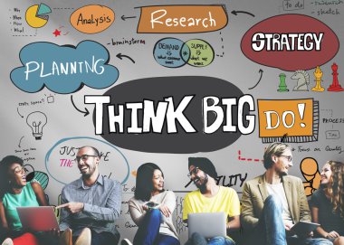 çeşitlilik arkadaşları ile duvar büyük düşün