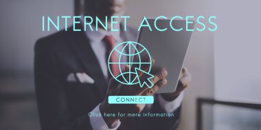 Dijital tabletli iş adamı