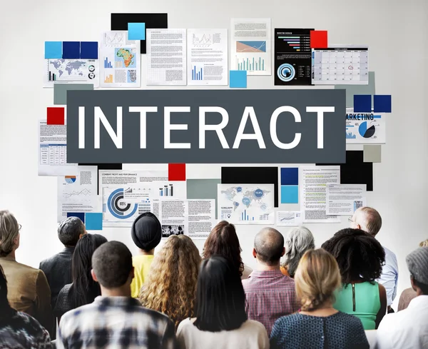 People at seminar with Interact — Stock Photo, Image