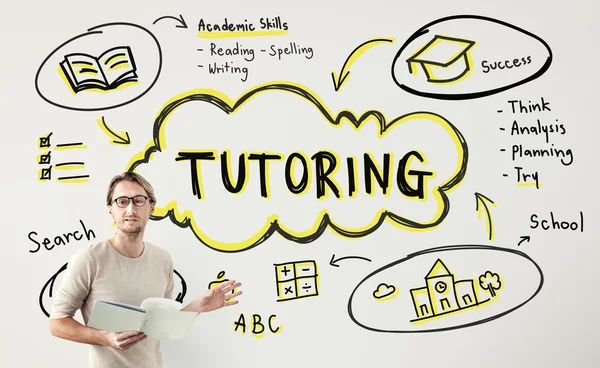 Business man working with Tutoring — стоковое фото