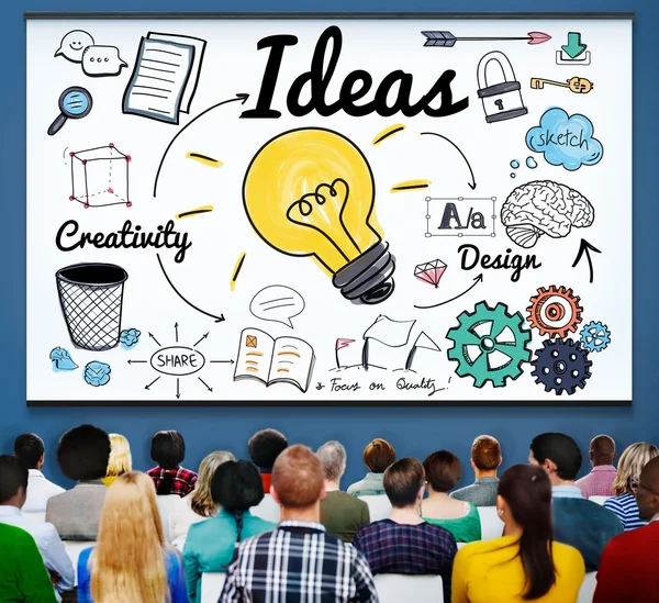 Group of Students and Ideas Concept — Stock Photo, Image