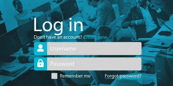 Mensen die werken en log in Concept — Stockfoto