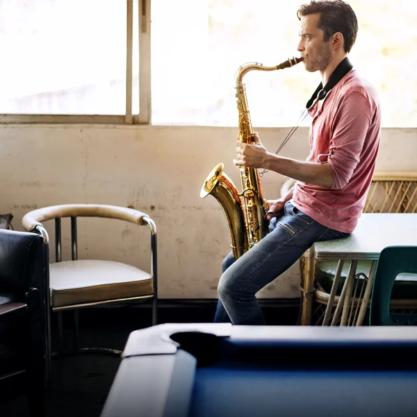 Handsome Jazz man — Stock Photo, Image