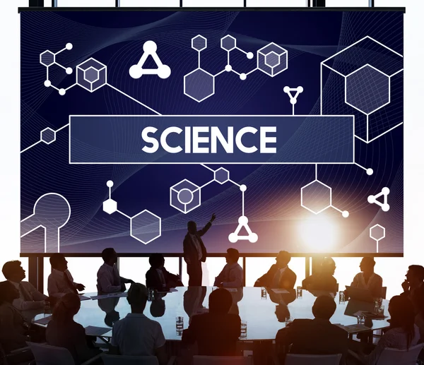 Empresários e conceito de ciência — Fotografia de Stock