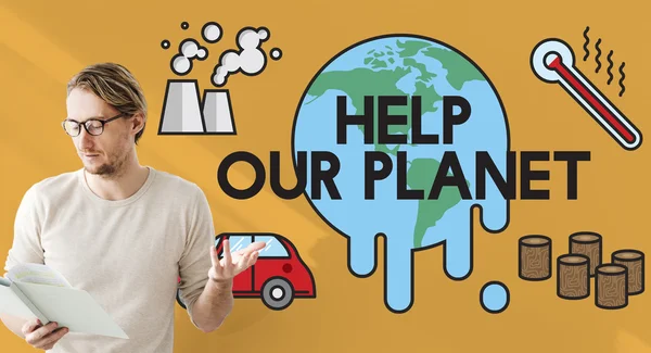 çalışma ile işadamı gezegenimizin yardım