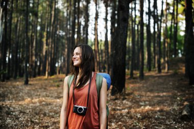 fotoğraf makinesi ile güzel kız 